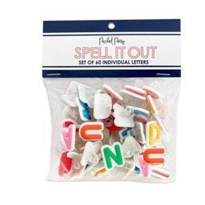 Packed Party Spell It Out Letter Sticker Attachments NWT